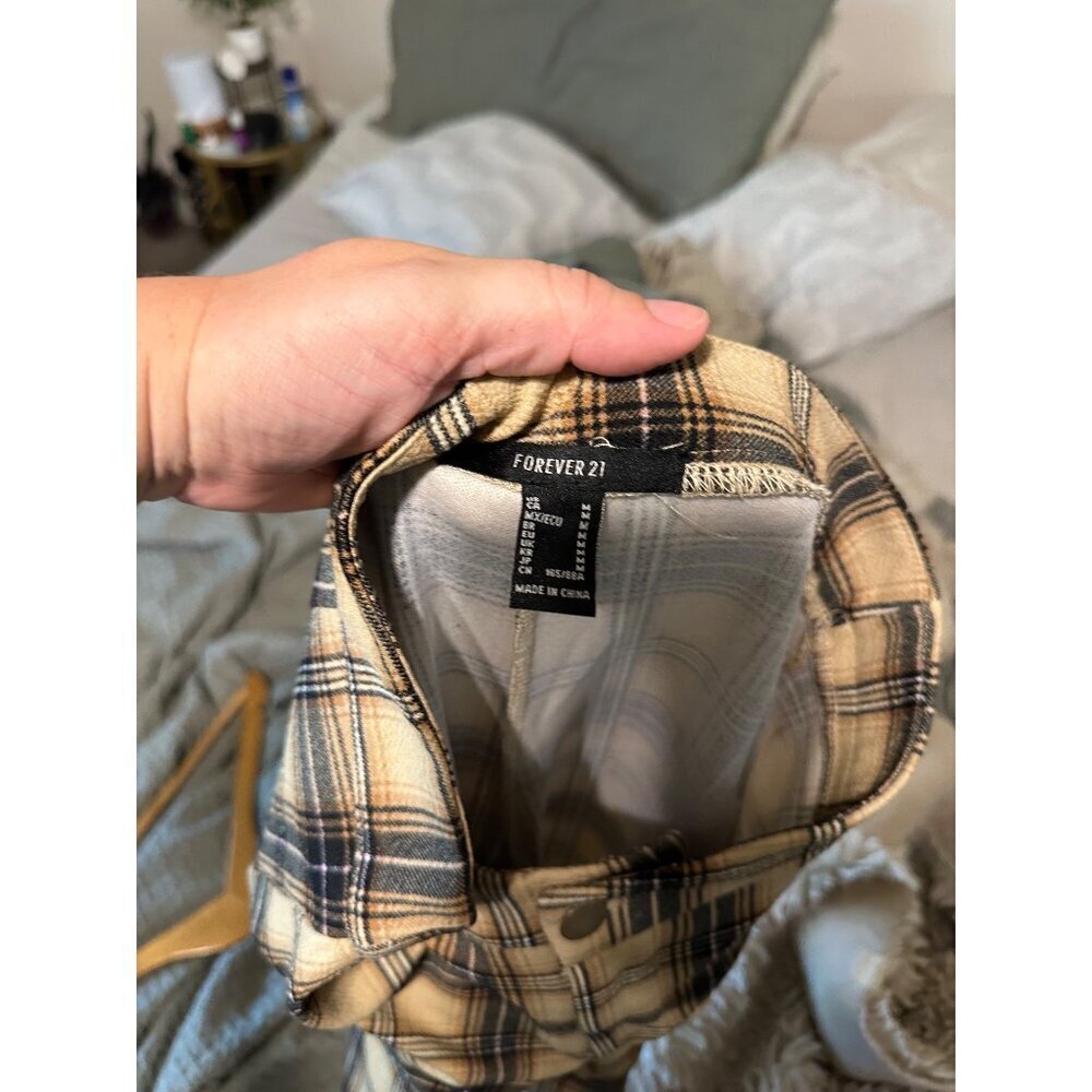 Y Forever 21 Y2K 90’s Plaid Bellbottom Flare Pants - Picture 8 of 8
